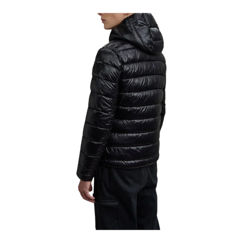 Piumino Uomo Adams, con cappuccio, impunture orizzontali e full zip